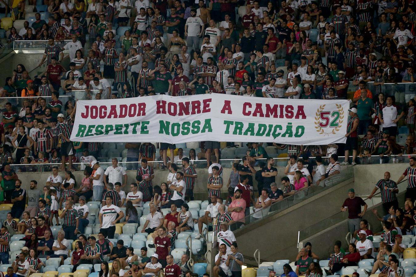 Imagen "Jugadores: honren la camiseta. Respeten nuestra tradición". (AFP).