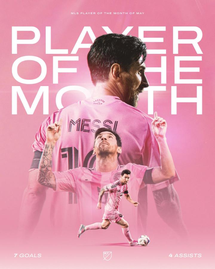 Imagen Messi, el jugador del mes de mayo en la MLS.