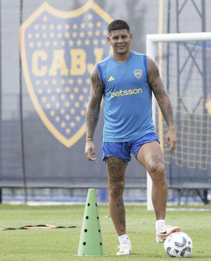 Imagen Marcos Rojo no estará frente a Trinidense: se entrenó por segundo día consecutivo de forma diferenciada.