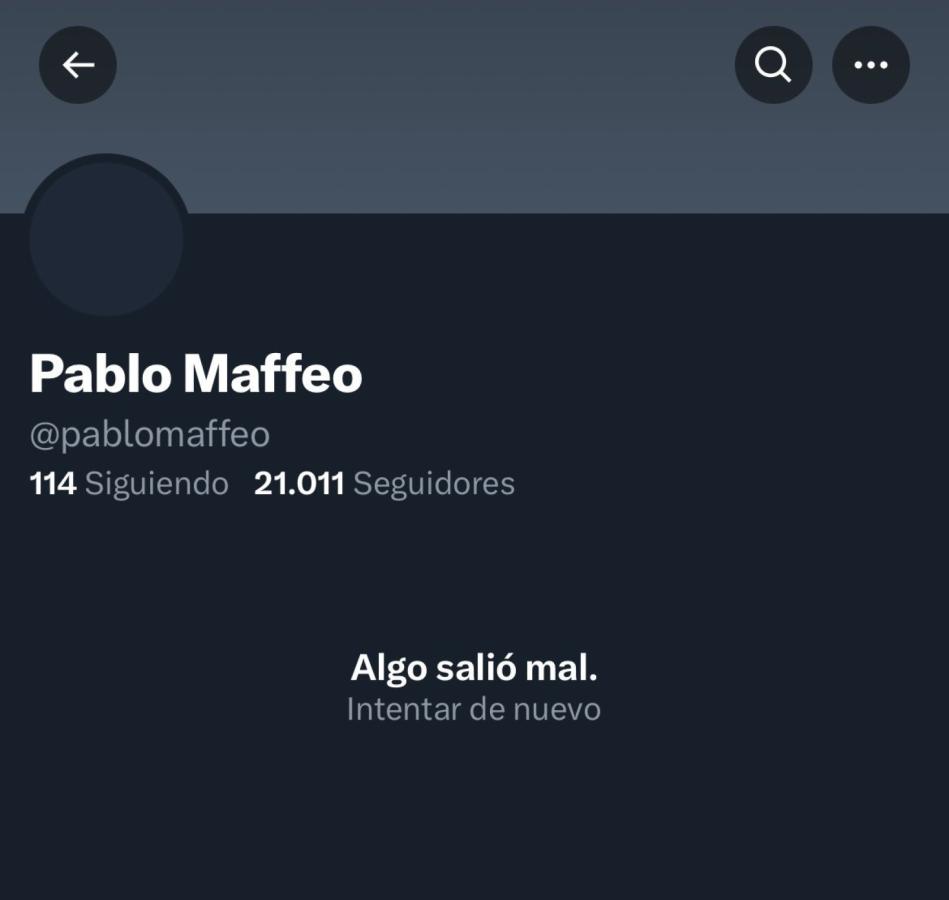 Imagen La cuenta personal cerrada de X por Pablo Maffeo.