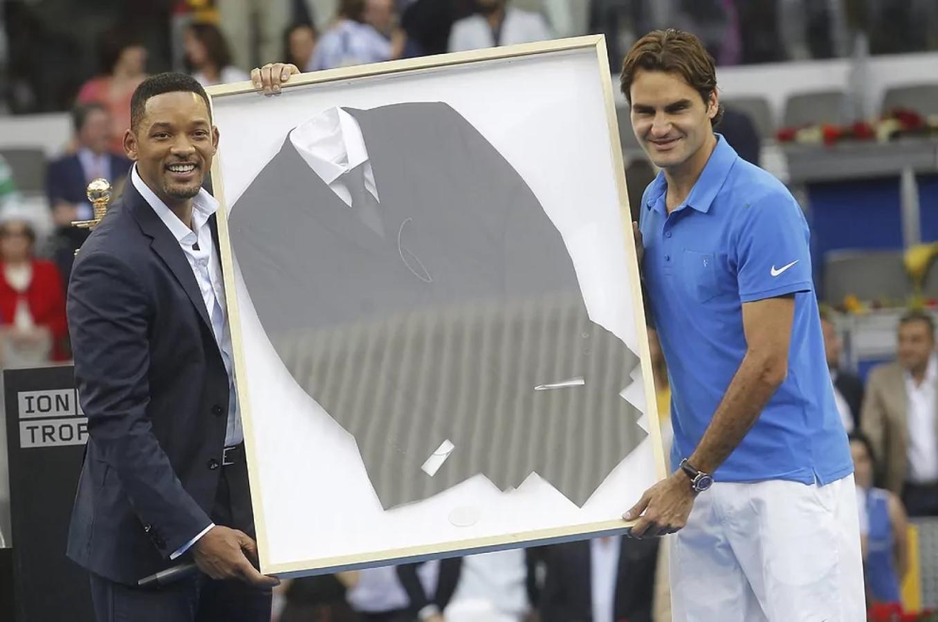 Imagen Roger Federer y Will Smith, durante la premiación.