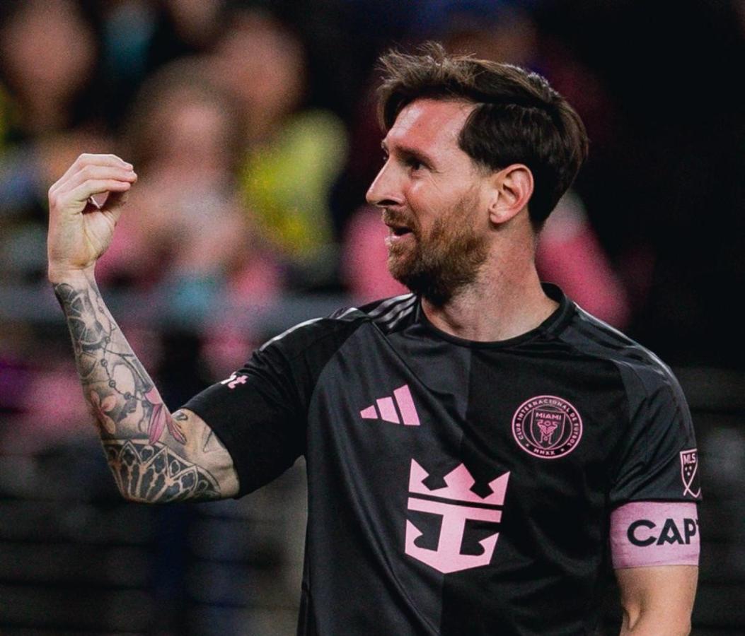 Imagen El especial festejo de Messi tras su gol 