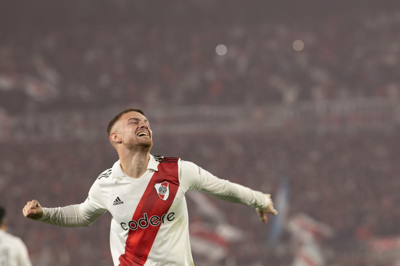 Imagen Lucas Beltrán abrió la cuenta desde el vestuario y marcó el gol más rápido del ciclo Demichelis a los 65 segundos (GONZALO COLINI)