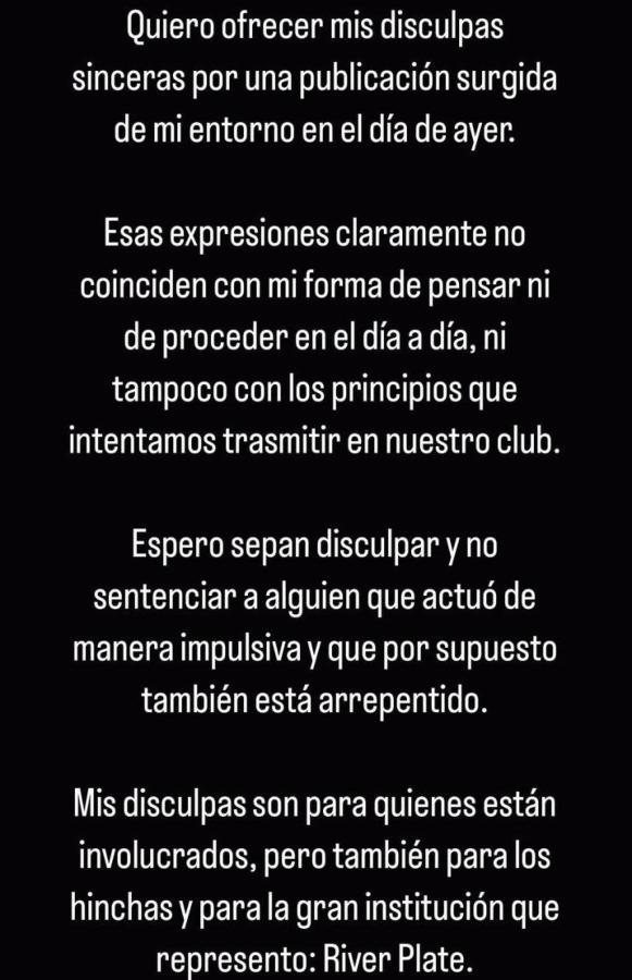 Imagen Las disculpas de David Martínez por la crítica de su hermano a Demichelis.