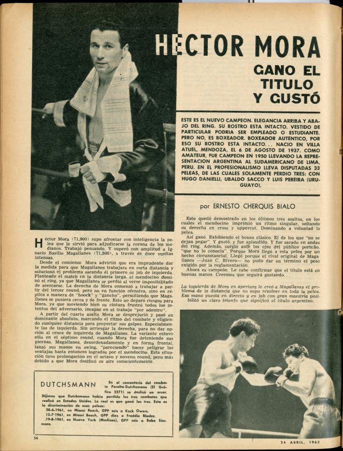 Imagen La primera nota firmada por Ernesto Cherquis Bialo para El Gráfico