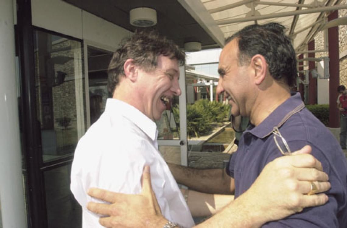 Imagen Con Wálter Garrone, a quien califica como padre basquetbolístico.