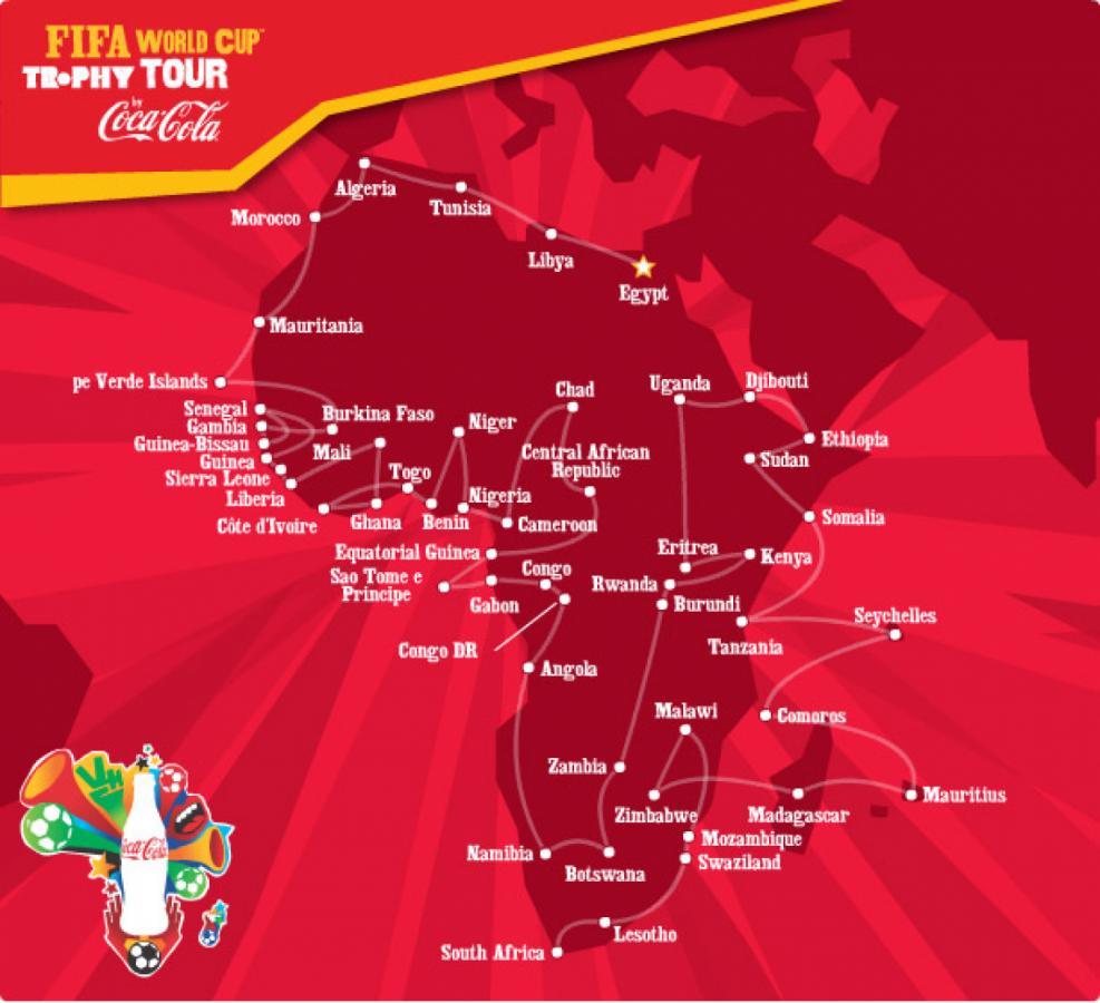 Imagen LOS ANFITRIONES. Los 54 países de África recibirán la visita de la Copa del Mundo.