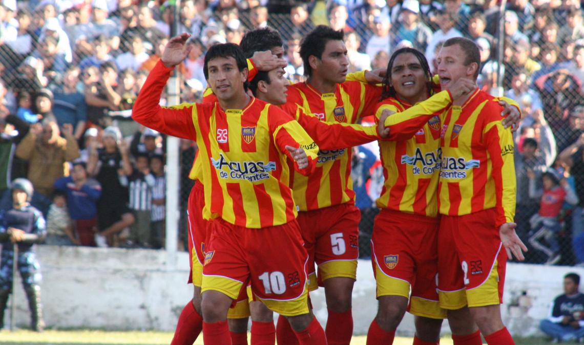 Imagen GRITEN. Un gol clave para lograr la meta de subir al Nacional.
