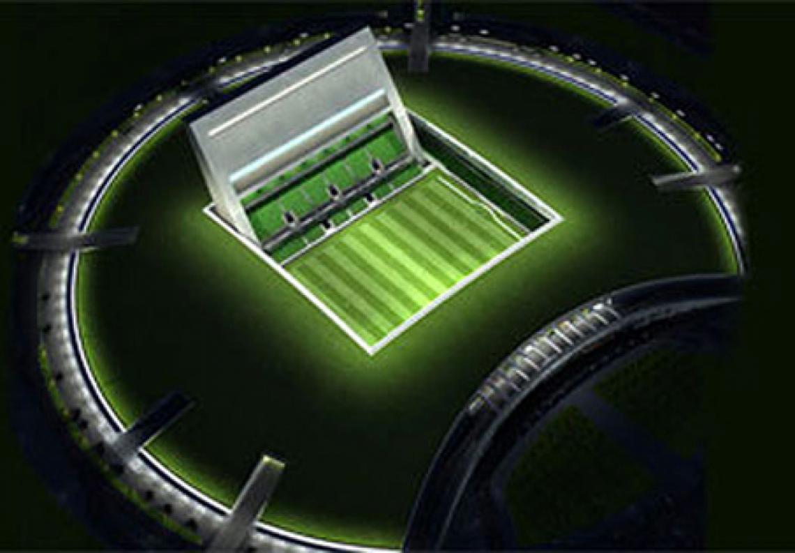Imagen PANORÁMICA. La vista aérea del estadio.