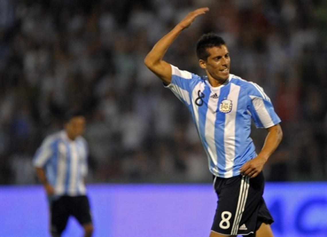 Imagen EL PRINCIPITO SOSA abrió el marcador en el partido amistoso frente a Costa Rica (AFP).