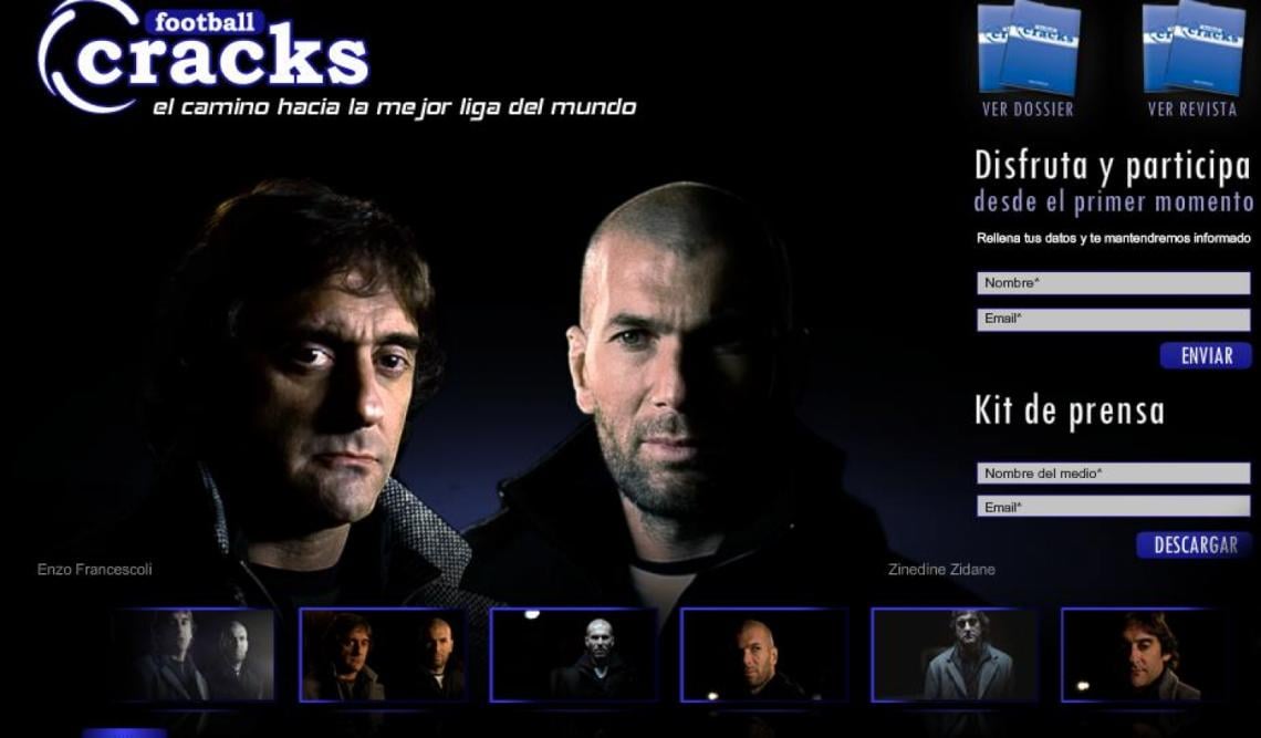 Imagen JUNTOS. Enzo y Zinedine en la portada de Crackstv.com.