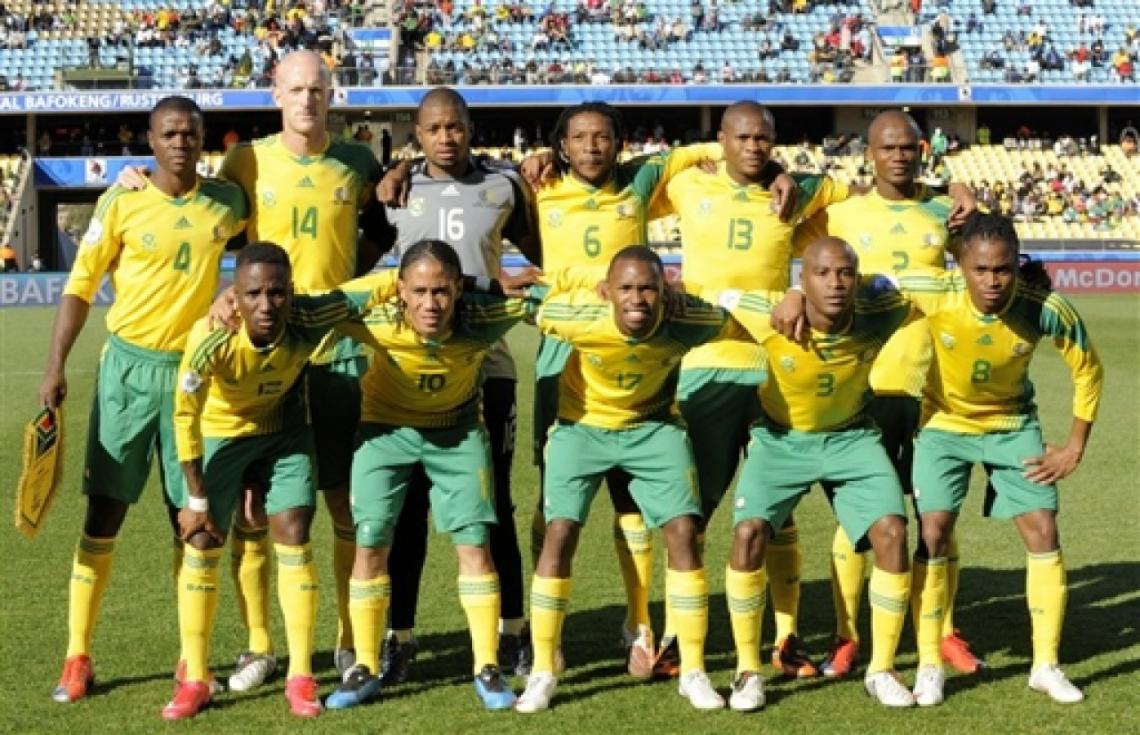 Imagen LOCALES. Los Bafana Bafana se la jugarán en un difícil grupo ante Francia, México y Uruguay (AFP).