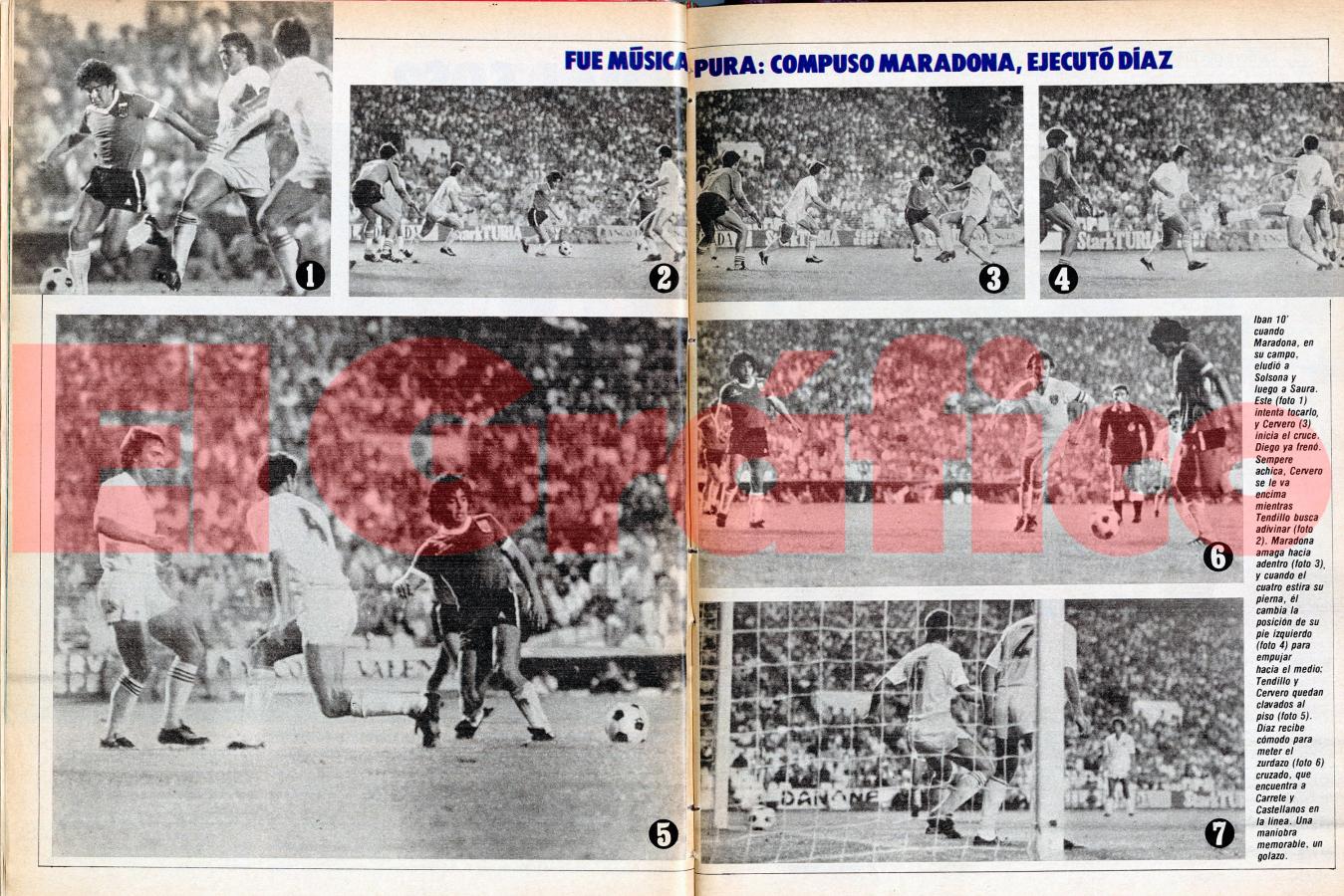Imagen Edición 3229 de El Gráfico, la obra maestra de Maradona contra Valencia 