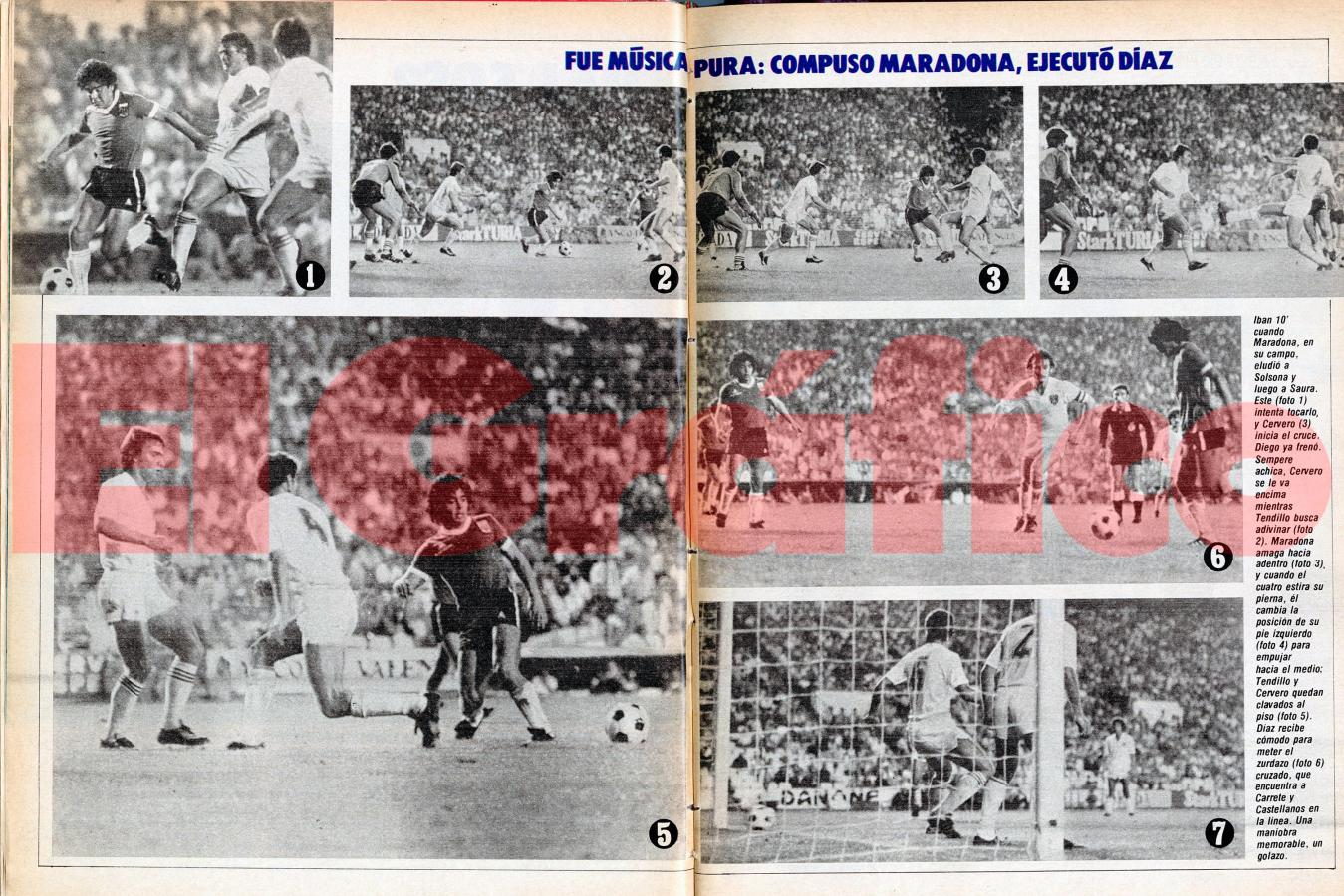 Imagen Edición 3229 de El Gráfico, la obra maestra de Maradona contra Valencia