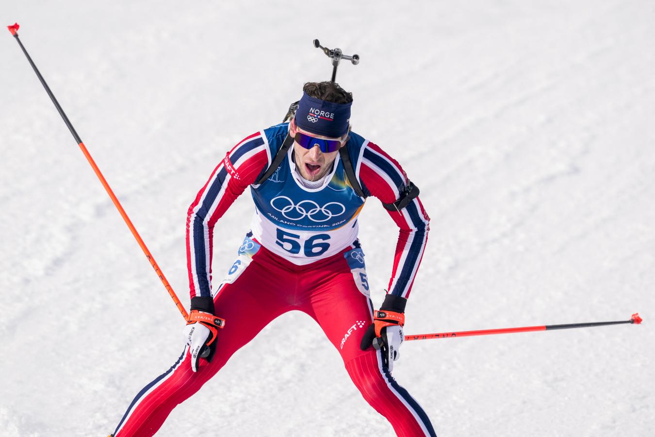 Imagen Sturla Holm Laegreid, el medallista olímpico que confesó una infidelidad (AFP).