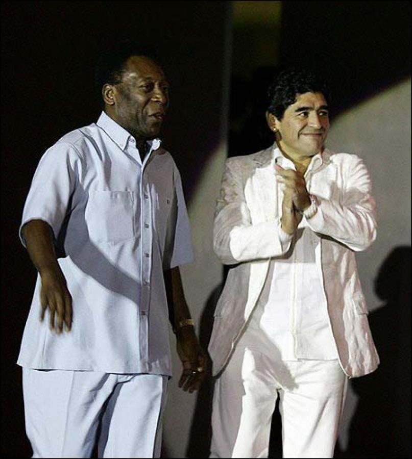 Imagen DIEGO Y PELE  dos grandes que no lograron la Copa.