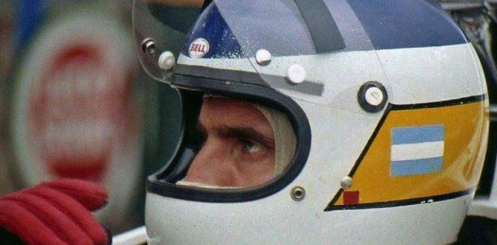 Imagen Carlos Reutemann, con el casco que emulará Colapinto.