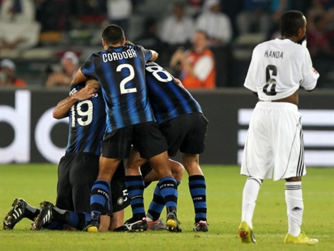 Imagen FESTEJO NERAZZURRO. Inter derrotó 3-0 al Mazembe y es campeón del mundo (AFP)