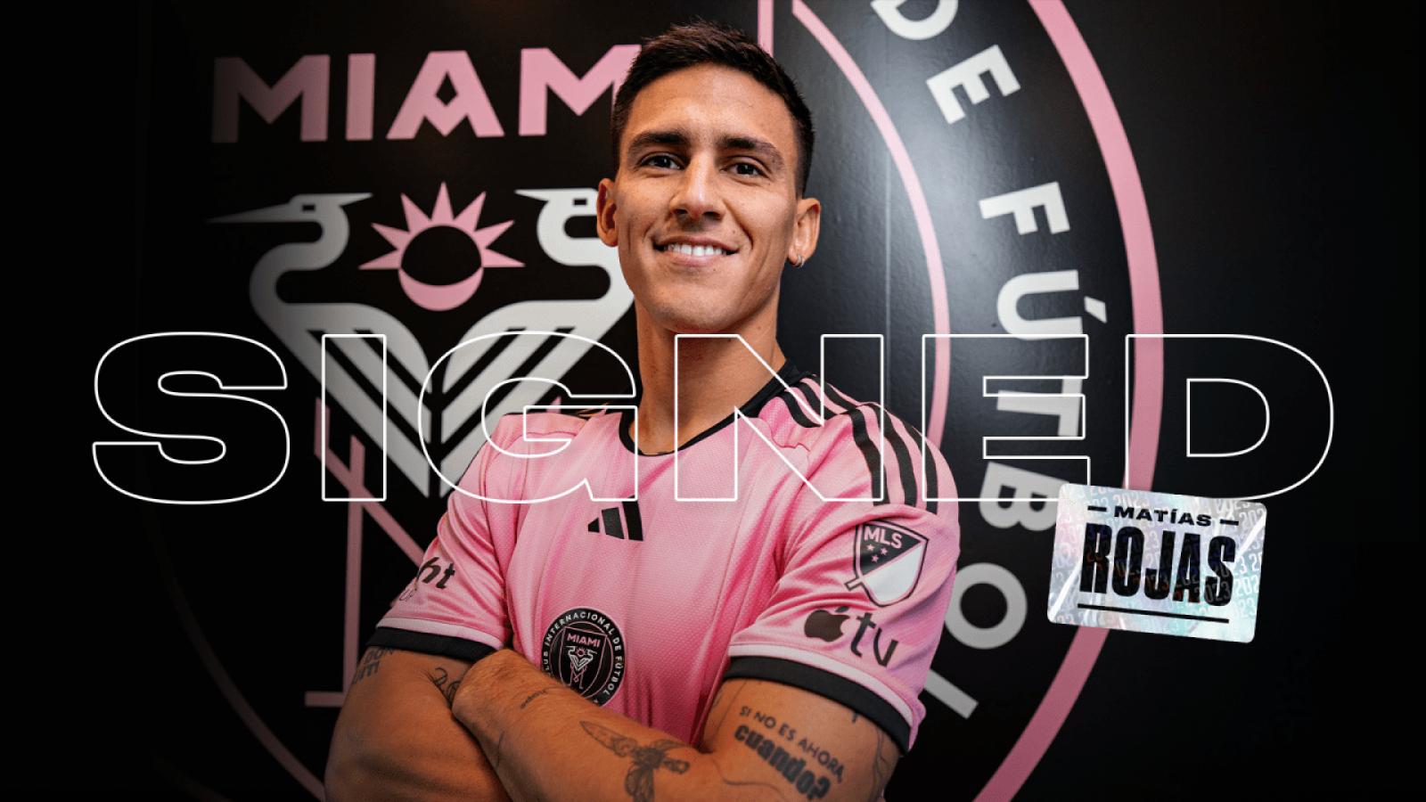 Imagen Matías Rojas, con la camiseta de Inter Miami.