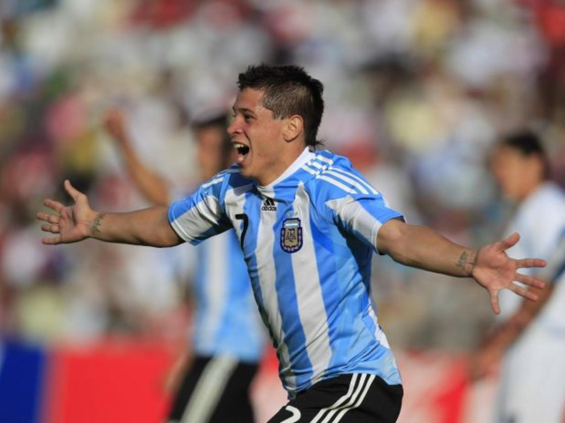 Imagen GRITALO. Anotó en el debut en el Sudamericano Sub 20 contra Uruguay. Fue triunfo para la Argentina por 2 a 1.