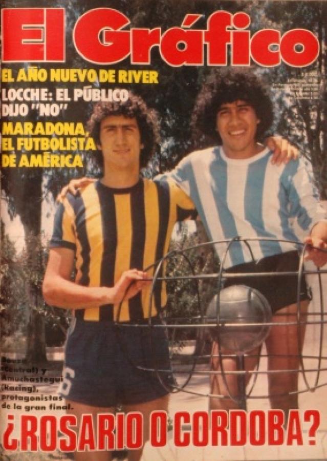 Imagen BAUZA y la araña Amuchástegui en 1980. Tapa de El Gráfico.