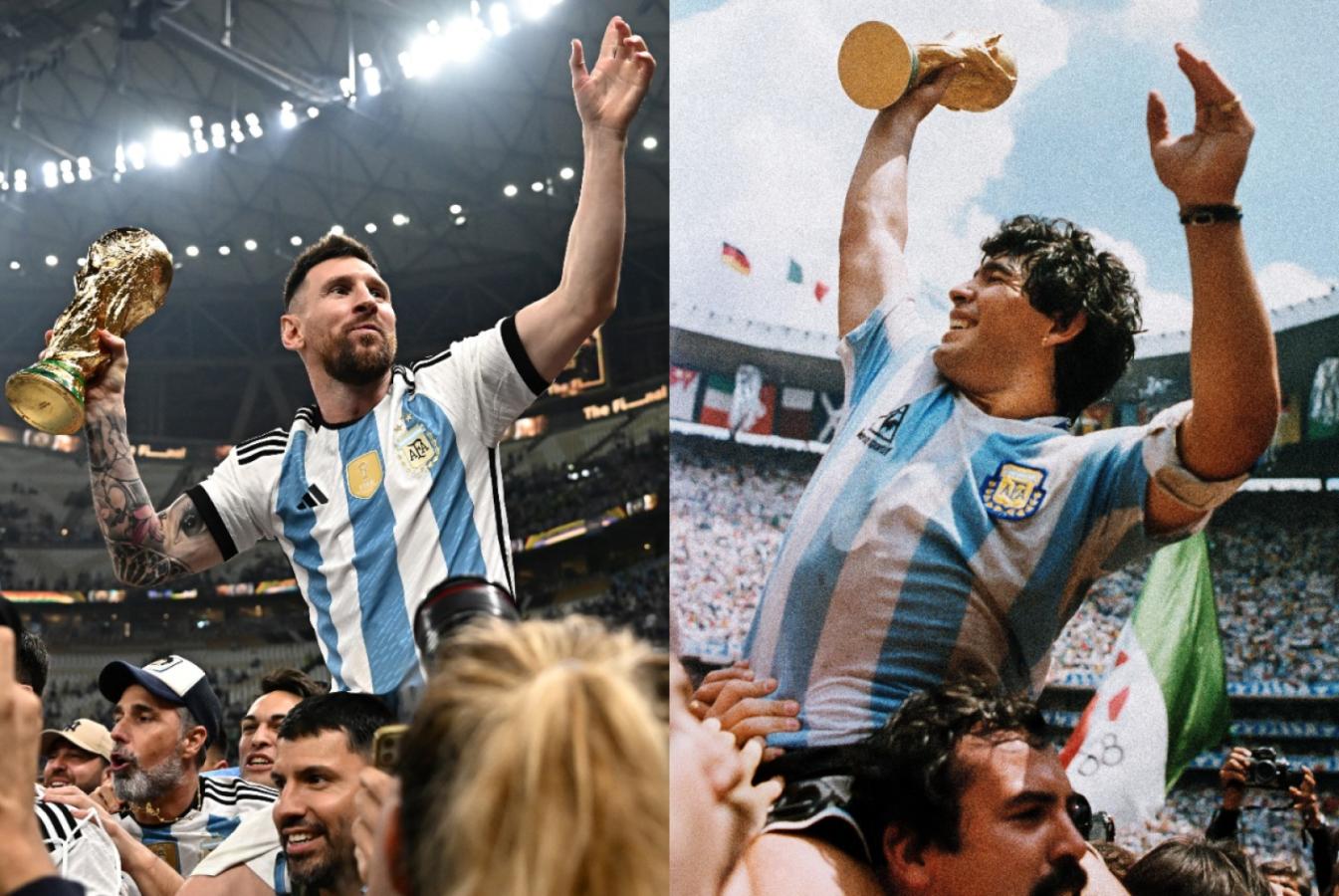 Imagen Messi y Maradona