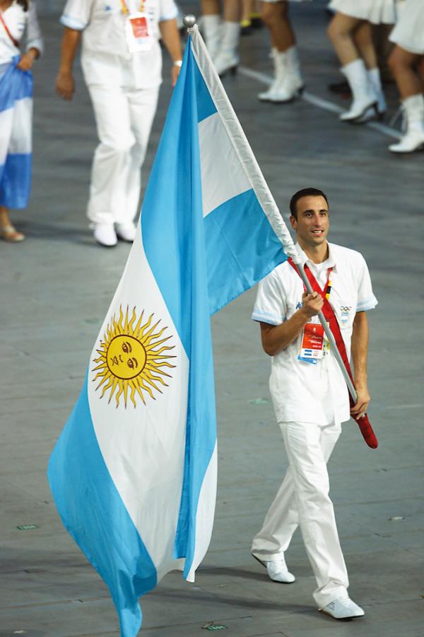 Imagen ABANDERADO en los Juegos de Beijing 2008. Le tocó ser el máximo representante de la legión argentina.