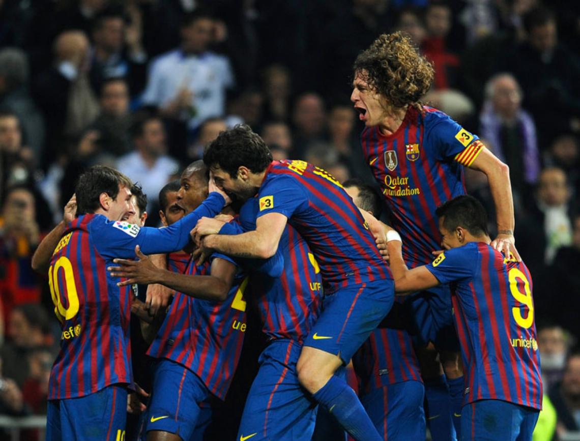 Imagen EL FESTEJo en el partido de ida, que dio al Barcelona como vencedor por 2-1. Ahora será una nueva historia (AFP).