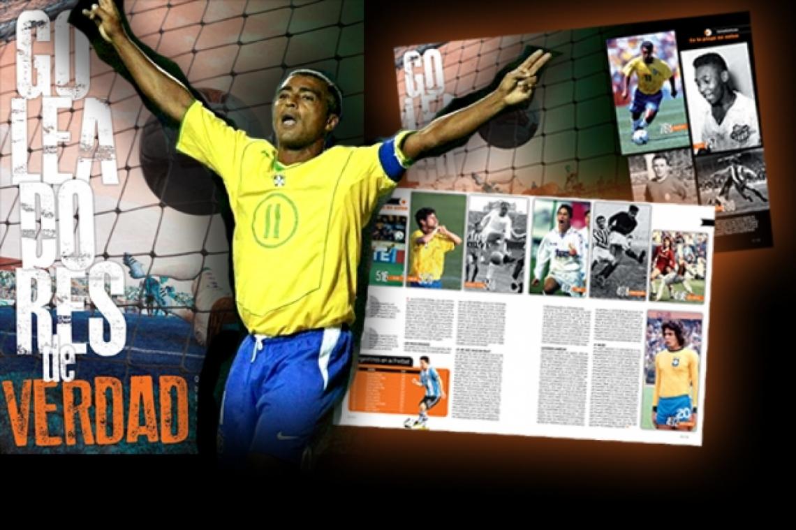 Imagen Goleadores, la nota de El Gráfico. La conclusión es que Romario hizo más goles oficiales que Pelé y que cualquier otro.