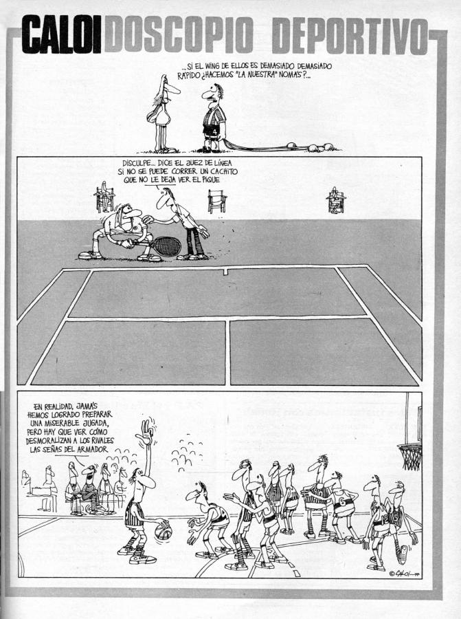 Imagen CALOI PARA EL GRAFICO, el Caloidoscopio del fútbol: fue una página fija entre 1976 y 1982.