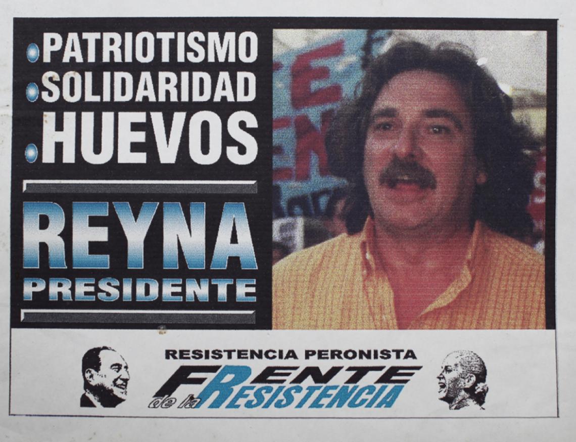 Imagen AFICHE de cuando fue candidato presidencial, en 1999.