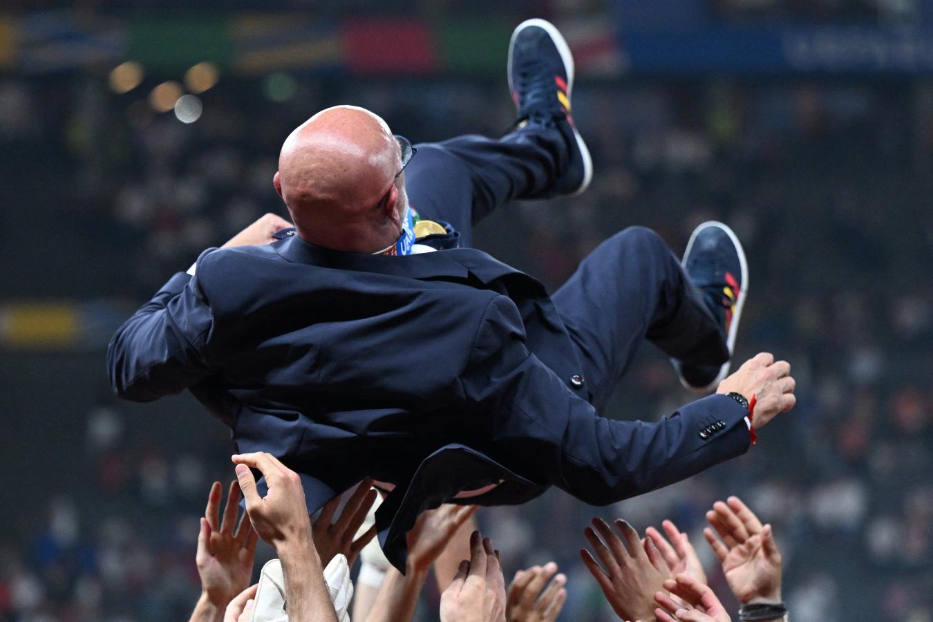 Imagen Luis de la Fuente y su día más importante como entrenador (AFP).