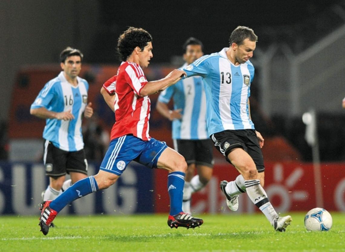 Imagen DEBUT en un partido oficial de Selección: ante Paraguay, en Córdoba, por las eliminatorias. Más no podía pedir.