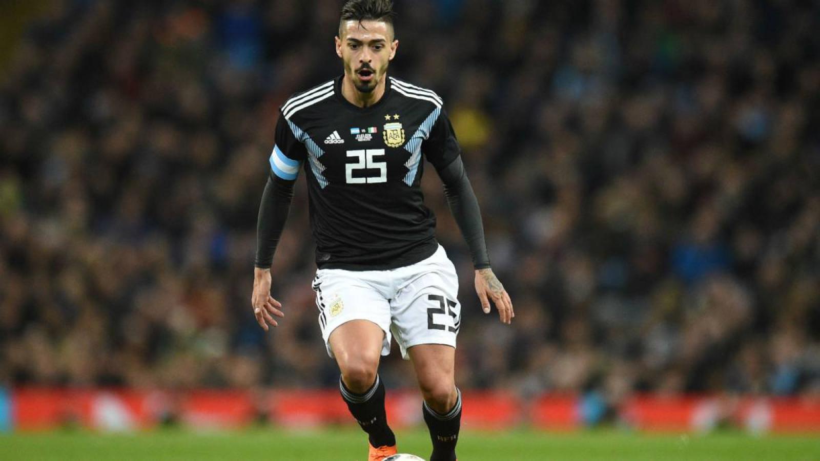 Imagen Lanzini en la Selección Argentina.