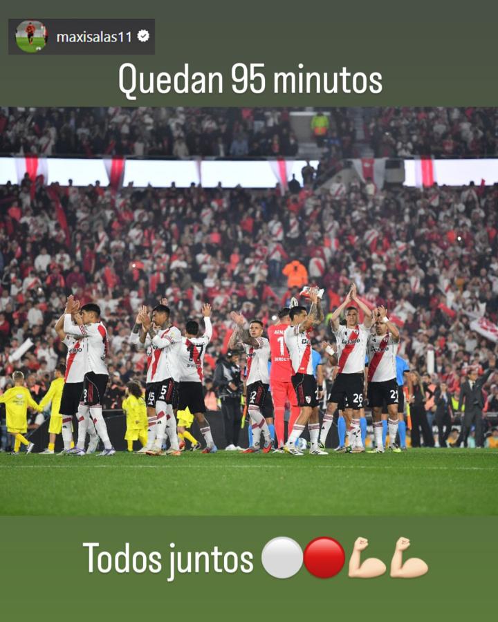 Imagen Maxi Salas confía en que River podrá revertir la serie en Brasil.