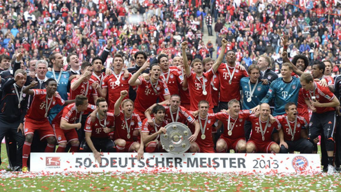 Imagen EL FESTEJO del Bayern Munich, campeón por demolición