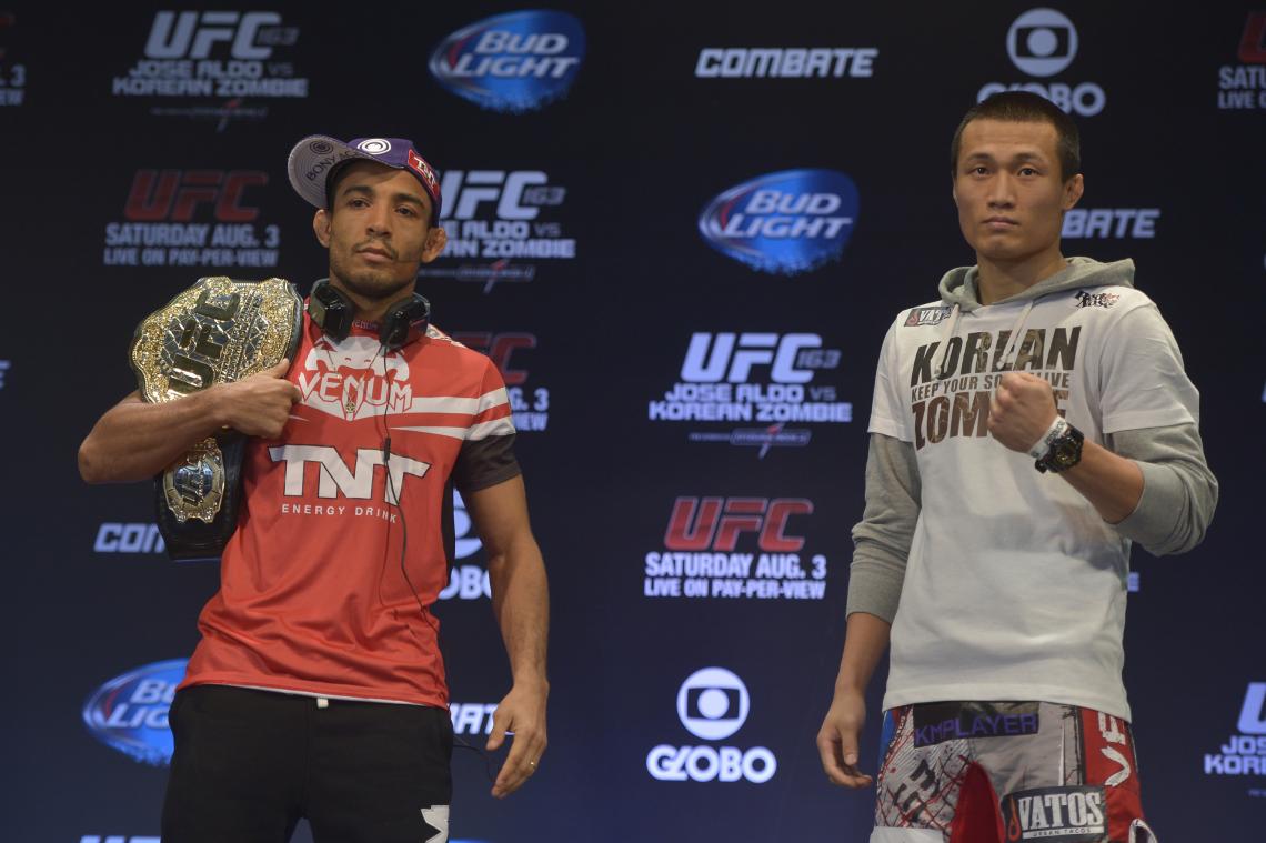 Imagen José Aldo y el Zombie Coreano, protagonistas del principal combate de la UFC 163. 