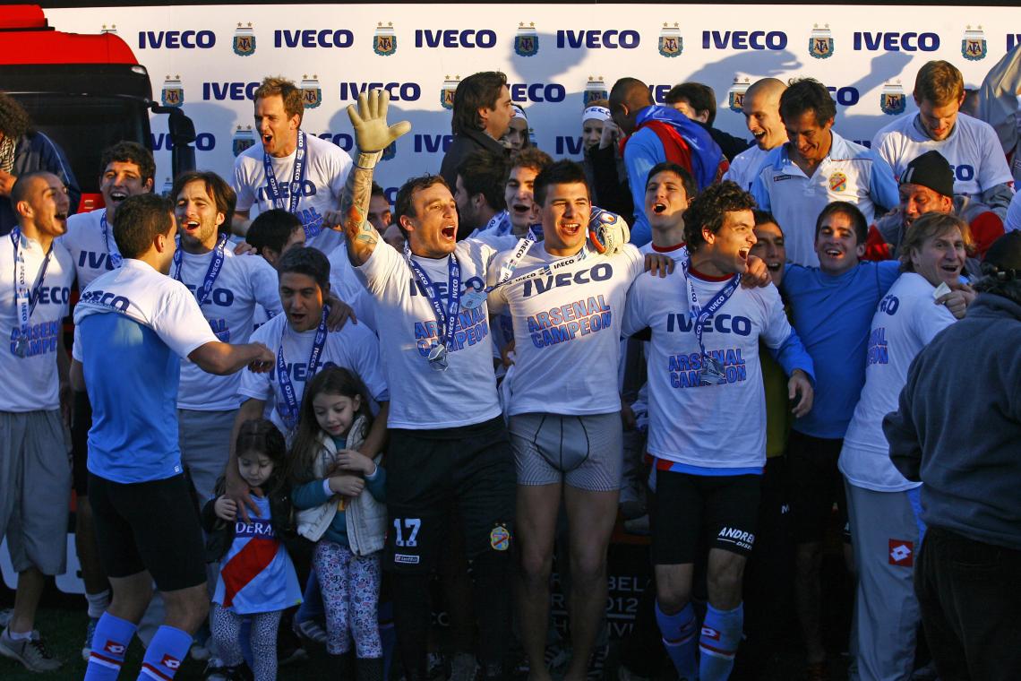Imagen Arsenal y su festejo al ganarle a Boca 3-0