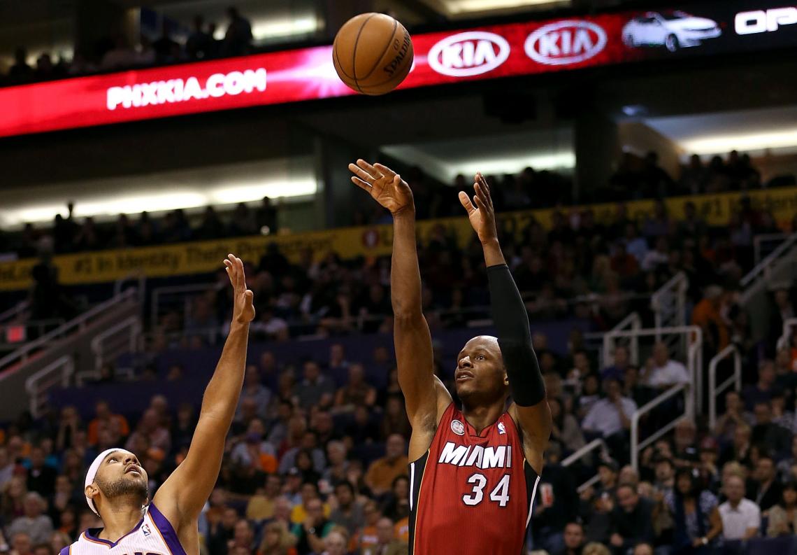 Imagen MAXIMO. Ray Allen, hoy en Miami Heat, es quien acertó la mayor cantidad de triples en la historia.