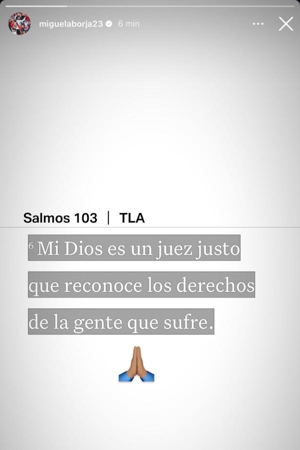 Imagen La historia subida por Borja a su cuenta de Instagram