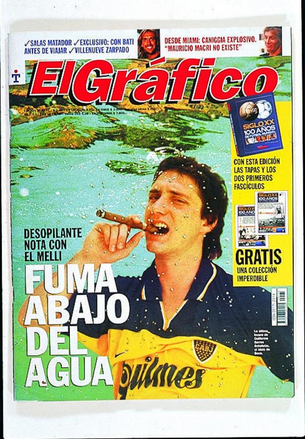 Imagen FUMADOR. Con habano y aporte de Photoshop, para la tapa de El Gráfico.