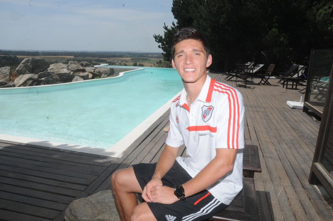 DURANTE la pretemporada de River en Tandil. Compartió habitación con Balanta y Federico Vega.