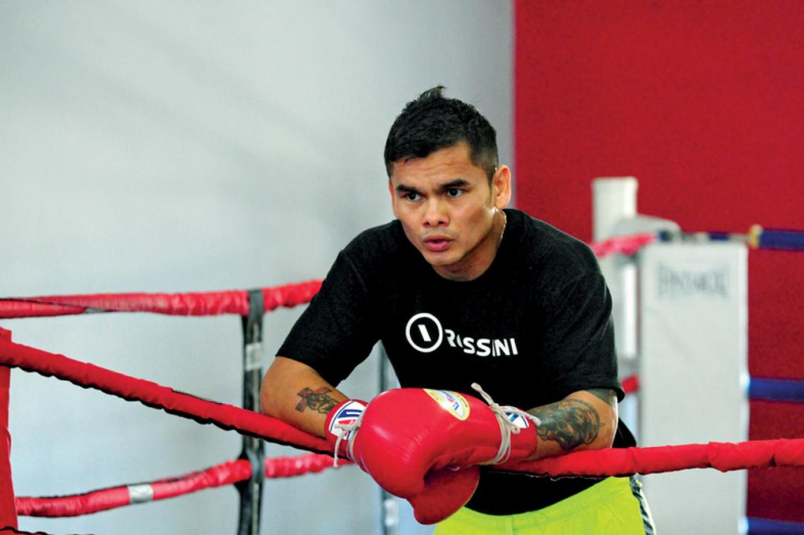 UN RESPIRO en el entrenamiento del Chino, que demoró el viaje a Estados Unidos para disfrutar del nacimiento de su hija Emilia.