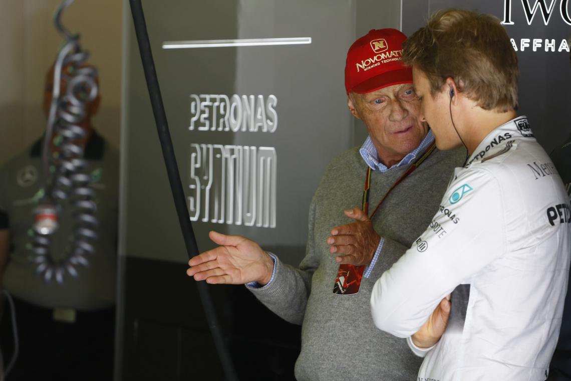 Imagen LA SABIDURIA de Lauda al servicio de Mercedes, para apuntalar, en este caso, a Rosberg.