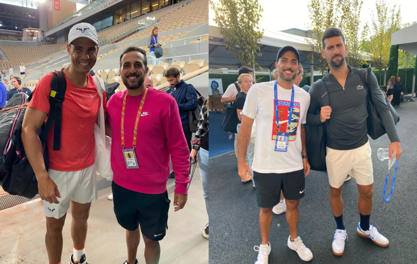 Imagen Con Nadal en Roland Garros y Djokovic en el US Open
