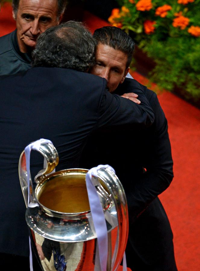 Imagen Más cerca, imposible. La Champions, la espina del Cholo (AFP).