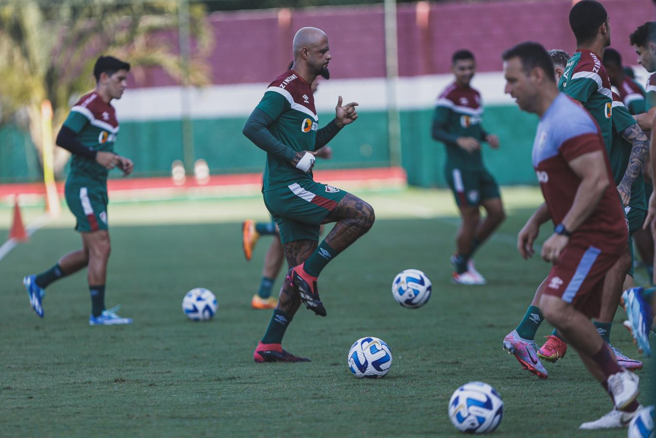 Imagen El polémico Felipe Melo se entrena a la par del grupo. Foto: @FluminenseFC