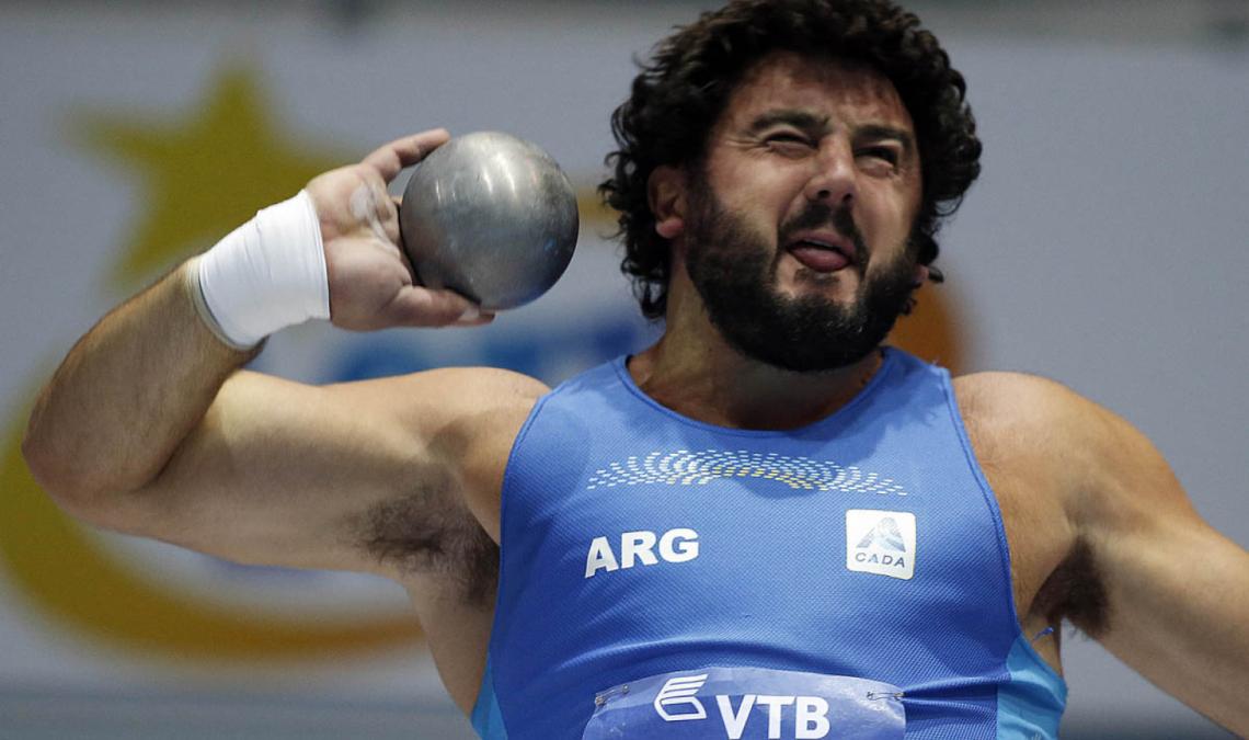 Imagen EN EL MUNDIAL bajo techo,  Lauro terminó sexto en el lanzamiento de bala.