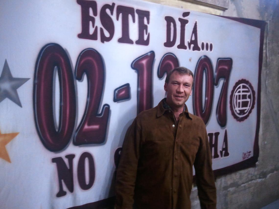 Imagen En 2007, su primer campeonato, con Lanús.
