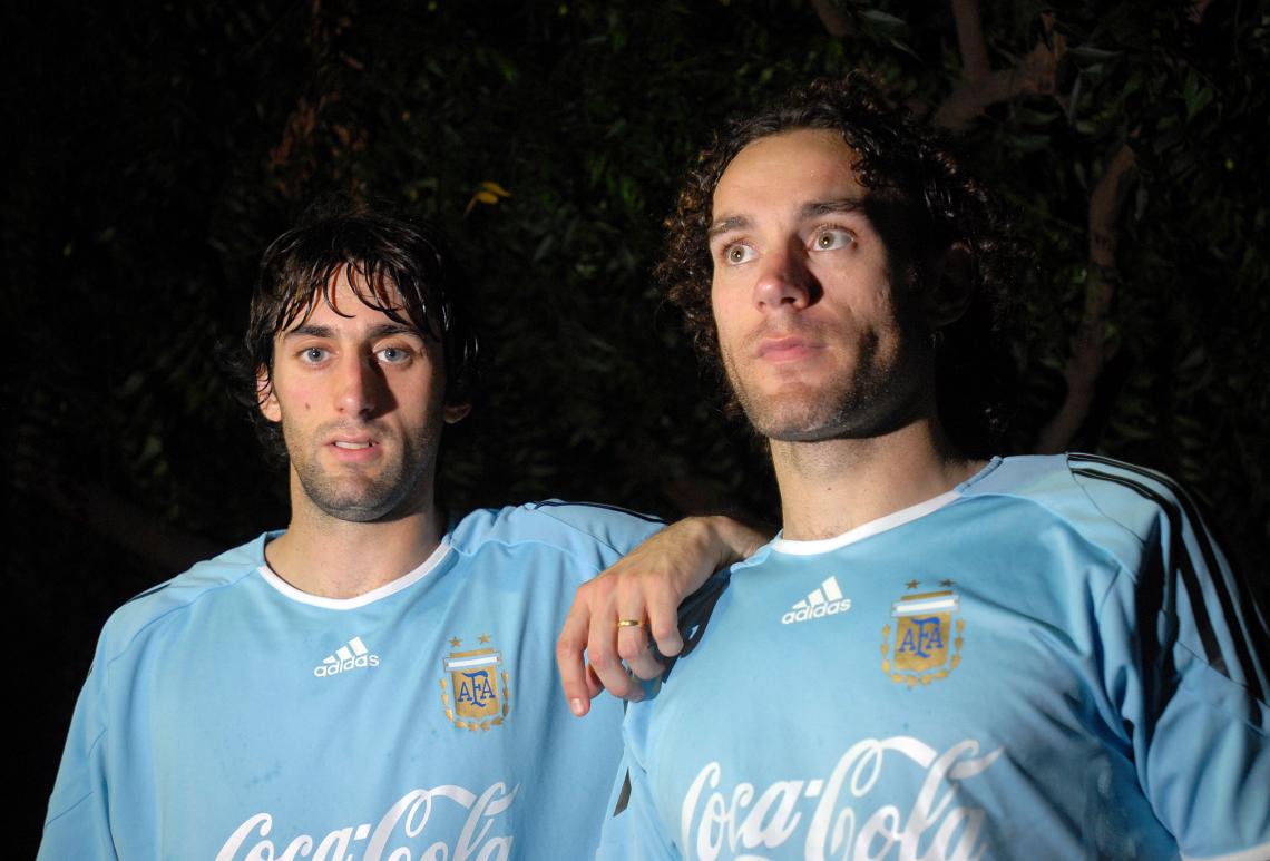 Imagen Compañero con su hermano Diego en la Selección Mayor, durante la Copa América Venezuela 2007.